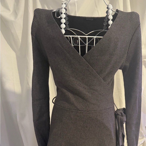 Orsay Dresses & Skirts - Osay Germany, Gray Long Sleeve Autumn Women’s Wrap Dress